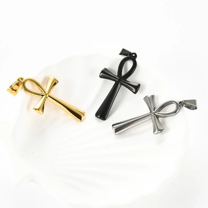 Colgante de cruz amuleto religioso para collar, cadena de acero inoxidable para mujer y hombre, dijes de gargantilla, accesorios de joyería cristiana DIY, regalo - Product Image 3