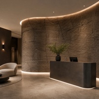 Revêtement mural flexible en pierre, porcelaine douce, imprimé HD, linéaire, moderne, imperméable, classique, pour salon, utilisation en extérieur