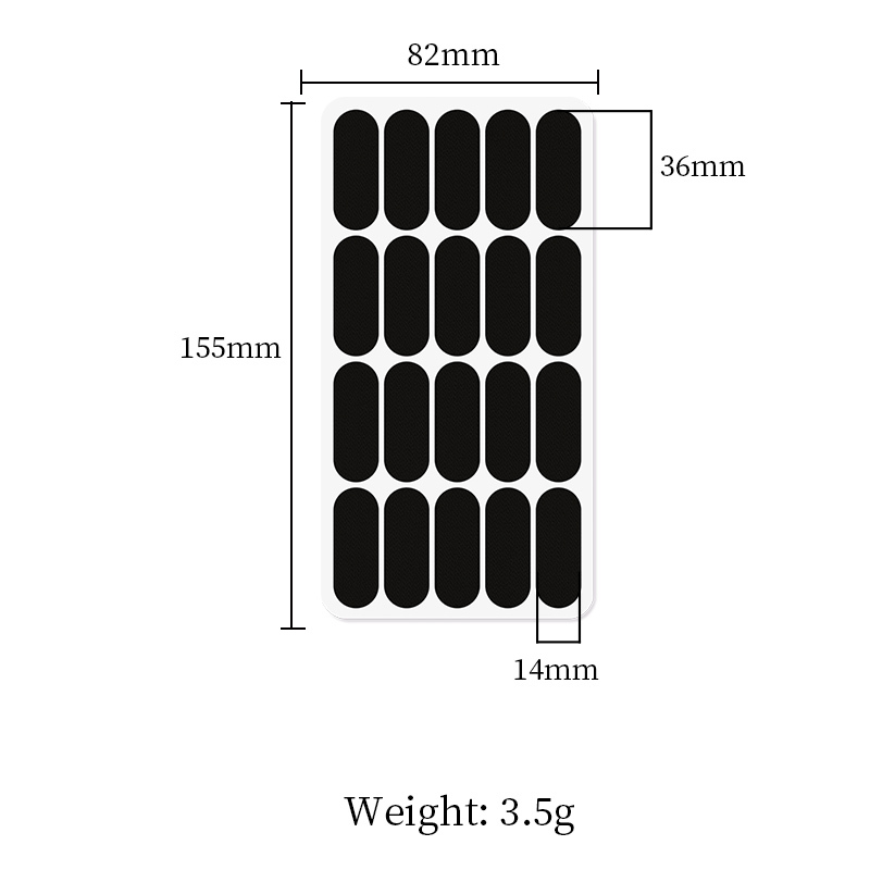 Tessuto elastico nero (20 toppe)