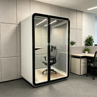 Cabines insonorisées modulaires pour bureau de conception, cabine téléphonique, espace compact pour 2 personnes, capsules acoustiques