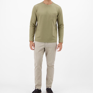 Chemises à manches longues pour hommes en polyester/coton respirant, séchage rapide, écologiques, de haute qualité, coupe classique, décontractées - Product Image 3