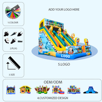 Vente flash : Toboggan gonflable géant sur le thème des pirates, toboggan aquatique gonflable à double piste, trampoline pour enfants et adultes