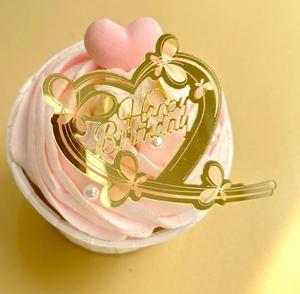 Decorazioni per Torte, Nuovo Design Bellissimo a Forma di Cuore, Topper per Torte di <span class=keywords><strong>Compleanno</strong></span> e Anniversario, Fornitore di Decorazioni per Feste - Product Image 4