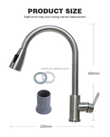 Robinet de cuisine moderne de luxe, flexible, de haute qualité, en acier inoxydable, à poser sur le plan de travail, 2 modes, avec douchette extractible