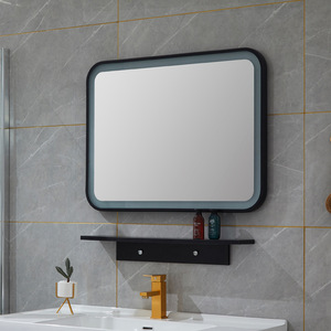 Hotel In Metallo Nero <span class=keywords><strong>Cornice</strong></span> di Tocco LED <span class=keywords><strong>Bagno</strong></span> <span class=keywords><strong>Specchio</strong></span> cosmetico con Luci - Product Image 5