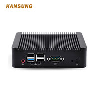 KANSUNG — Mini PC portable x86, processeur quad-core, 4 go Ram, 32 go SSD, double Nic, carte unique, x1900, way, sans ventilateur, ordinateur de bureau