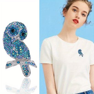 Personnalité pleine de strass hibou broche mode hommes femmes broche accessoires <span class=keywords><strong>bijoux</strong></span> - Product Image 4