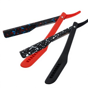 Blue and Black <b>Single</b> <b>Blade</b> <b>Razors</b> with Speckled Finish Stainless Steel <b>Blades</b> and Handles Reusable Face & Body Shaving Tools - Product Image 3
