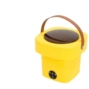 Máy giặt xi lanh đơn mini 4,5L, máy giặt có thể gập lại di động với chức năng giặt và sấy tích hợp