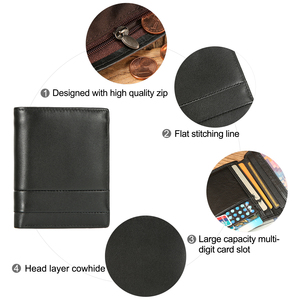 Portefeuille court pour <span class=keywords><strong>homme</strong></span> en cuir véritable DUJIANG, classique et tendance, multi-emplacements pour cartes, <span class=keywords><strong>porte</strong></span>-monnaie, modèle 2181 - Product Image 5