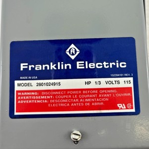 Système d'irrigation électrique Franklin, moteur 1/3 HP 115V, usage agricole - Product Image 1
