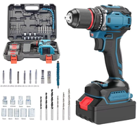 Taladro de Impacto Inalámbrico de Litio de 21 V de Alta Eficiencia, Herramienta Manual con Motor de Martillo y Taladro