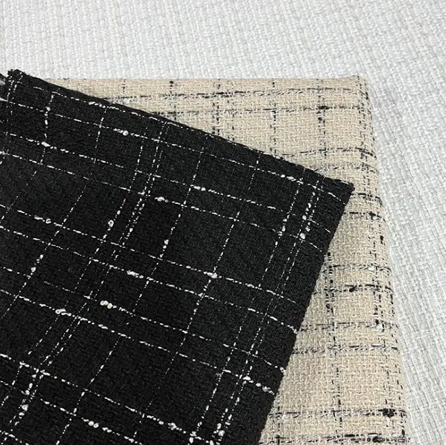 Шерстяная твидовая ткань в европейском стиле для весеннего и осеннего пальто