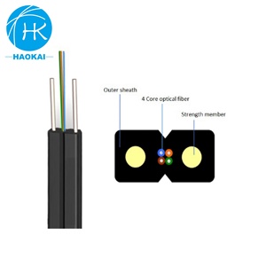 Nhà Máy 4 sợi lõi 2F thả sợi quang g652d FTTH SM trên không 2 cáp lõi cáp thông tin liên lạc - Product Image 2
