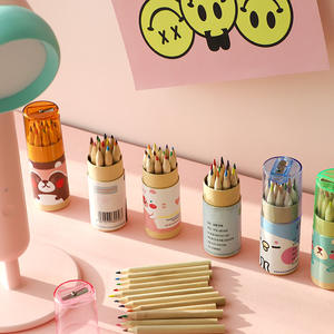 Nouveau Style Enfants Art 12 Couleurs Mini Enfants Couleurs Animal Crayons Ensemble Crayons pour Enfants Cadeaux - Product Image 6