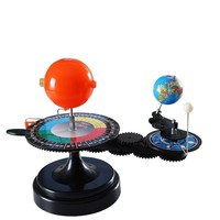 Modelo Orbital de Globo Terráqueo del Sol, la Tierra y la Luna - Herramienta Educativa de Planetario de Madera para Enseñanza y Lecciones de Geografía