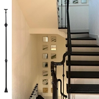 Colonne de rampe d'escalier en fer forgé massif, revêtement poudré, anti-rouille, pour escalier intérieur, balcon, garde-corps
