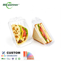 Boîte de livraison transparente à charnière anti-effraction pour sandwichs, wraps de poulet et plats à emporter du fabricant
