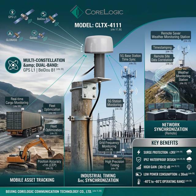 OEM ODM External GNSS Active Antenna Factory Direct High Precision GPS L1 B1 Timing Marine Antenna