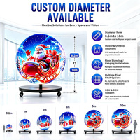 Écran LED sphérique suspendu Lecede sur mesure, flexible, en forme de globe, pour affichage LED en boule
