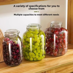 Pot de Fermentation en Verre Borosilicate de Qualité Alimentaire Premium avec Couvercle en Fil d'Acier Inoxydable Grande Capacité pour le Stockage du Vin - Product Image 3