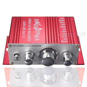 KROAK <b>Mini</b> 20w*20w HiFi Stereo Audio Amplifier AMP for Car MP3 FM Radio Boat 2 Channel Stereo DVD <b>Speaker</b> Blue Red - Product Image 2