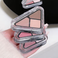 Großhandel Matt und Schimmer Oberflächen Kleine Dreieck Lidschatten Palette Natürliche Wasserdichte SWEET MINT 3 Farben Mini Lidschatten