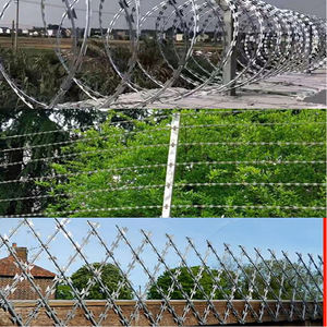 Clôture de sécurité murale à prix abordable en fil barbelé concertina en acier galvanisé de 6 pieds pour chantier de construction - Product Image 2