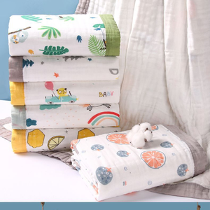 Toalla de Gasa Cuadrada de Algodón de Secado Rápido 110x110cm para Bebés Recién Nacidos, <span class=keywords><strong>Baño</strong></span>, Lavado de Cara, Paño para Eructos y Baberos Infantiles, Uso en <span class=keywords><strong>Baño</strong></span> y Dormitorio - Product Image 4