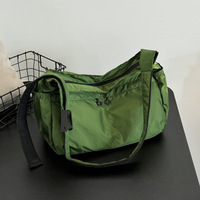 Sac bandoulière unisexe en tissu Oxford polyester ultra-léger, imperméable, grande capacité, fermeture éclair, tendance