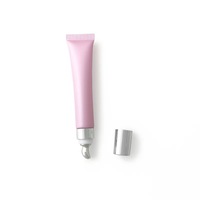 Tube de gloss à lèvres en plastique mat violet rose orange de 15 ml, 10 ml, 20 ml avec bouchon compte-gouttes et applicateur métallique