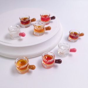 Tasses à café en verre miniatures pour maison <span class=keywords><strong>de</strong></span> poupée, figurines, 100 pièces/<span class=keywords><strong>lot</strong></span>, tasses en verre colorées avec lapins <span class=keywords><strong>de</strong></span> dessin animé, ornements pour la décoration <span class=keywords><strong>de</strong></span> la maison et des fêtes - Product Image 2