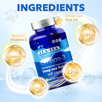 Capsules d'huile de poisson Oméga 3 pour animaux de compagnie en vrac, EPA DHA, pour la peau, le pelage, les articulations et le cœur, prix d'usine