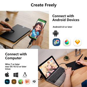 Super Vente VEIKK VK640 <span class=keywords><strong>Tablette</strong></span> <span class=keywords><strong>graphique</strong></span> à stylo à dessin numérique Prix pour Designer avec poche à stylo gratuite - Product Image 3