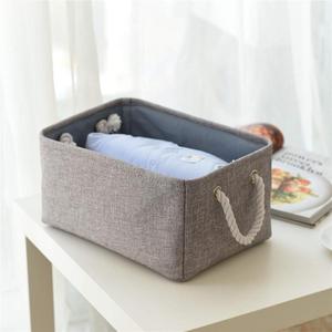 Modern <strong>Wardrobe</strong> Storage <strong>Basket</strong> Fabric Storage <strong>Basket</strong> with Handle - Product Image 2