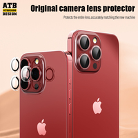 Protection d'objectif d'appareil photo en verre trempé incurvé 3D ATB, anti-choc, étanche, anti-traces de doigts, anti-rayures pour 14 Pro Max