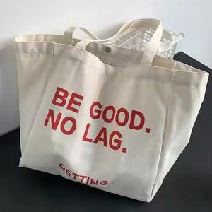 Unisex Custom Logo <b>Weekender</b> Canvas Cotton Tote <b>Bag</b> with Reinforced Letter Handle Unique Gift Idea for <b>Women</b> and Men - Product Image 4