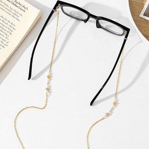 Porte-lunettes de soleil en chaîne métallique antidérapante pour <span class=keywords><strong>homme</strong></span> et femme Ninestar, longueur 76 cm, accessoires pour lunettes à suspendre au cou, simplicité - Product Image 5