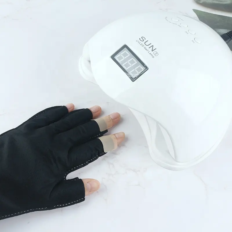 Tek kullanımlık Anti Uv işık eldiven korumak tırnak eldiven Led lamba tırnak Uv koruma radyasyon geçirmez eldiven manikür tırnak sanat araçları
