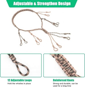 Cordón <span class=keywords><strong>de</strong></span> llamada <span class=keywords><strong>de</strong></span> pato con 12 anillos extraíbles Collar <span class=keywords><strong>de</strong></span> caza Paracord llamadas <span class=keywords><strong>de</strong></span> ganso para patos depredadores silbato <span class=keywords><strong>de</strong></span> <span class=keywords><strong>perro</strong></span> accesorios <span class=keywords><strong>de</strong></span> caza - Product Image 3