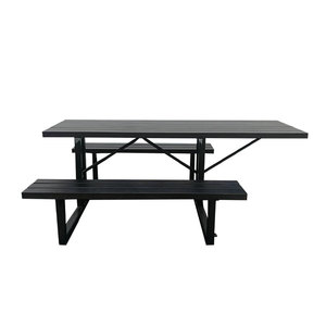 Ensemble <span class=keywords><strong>de</strong></span> <span class=keywords><strong>table</strong></span> <span class=keywords><strong>en</strong></span> <span class=keywords><strong>bois</strong></span> d'extérieur pour <span class=keywords><strong>personnes</strong></span> handicapées, <span class=keywords><strong>table</strong></span> <span class=keywords><strong>de</strong></span> parc et chaise, <span class=keywords><strong>table</strong></span> <span class=keywords><strong>de</strong></span> restaurant avec <span class=keywords><strong>2</strong></span> bancs attachés - Product Image 3