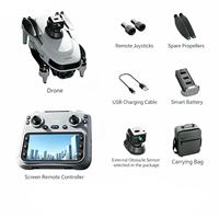 Drone GPS P31 avec caméra HD 1080P et écran de 4,5 pouces, quadricoptère pour enfants débutants, longue durée de vol, jouet télécommandé