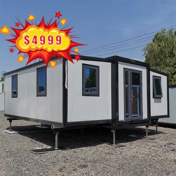 DDP Precio bajo Acero ligero 20ft Flat Pack Container House Contenedor prefabricado Casas de camping Casa contenedor desmontable