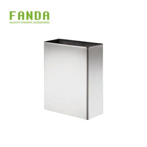 FANDA ผลิตในไต้หวัน ผิวสัมผัสแบบขัดเงา # ถังขยะสแตนเลส 304 ขนาด 23 ลิตร เป็นมิตรกับสิ่งแวดล้อม สำหรับห้องน้ำเชิงพาณิชย์ ความหนา 22 เกจ - Product Image 1
