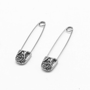 Pendientes con forma de águila yunnique, joyería de fiesta de acero inoxidable y plata tibetana para hombres y mujeres - Product Image 4