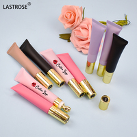 Gloss à lèvres brillant à marque privée, rouge à lèvres liquide longue tenue, tube souple à embout métallique, huile repulpante pour les lèvres