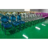 Vente en gros Chaise empilable à dossier rond Chaise moderne en plastique pour fête de mariage et banquet
