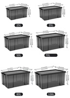 Armoire de rangement pour linge en plastique transparent pliable et empilable, sans installation, avec couvercles, boîte de rangement pour chaussures