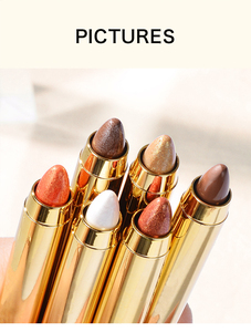 Barra de sombra de ojos de doble punta, maquillaje OEM, <span class=keywords><strong>6</strong></span> colores, resistente al agua, sombra de ojos perlada, Etiqueta Privada - Product Image 2