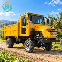 Camion de transport agricole tout-terrain robuste à quatre roues motrices, véhicule benne basculante pour tunnel minier, remorque tracteur, pompe moteur